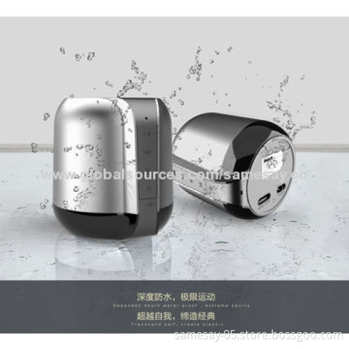 Bluetooth Stereo Speaker, Waterproof, Aux-in Jack, BT V3.0
